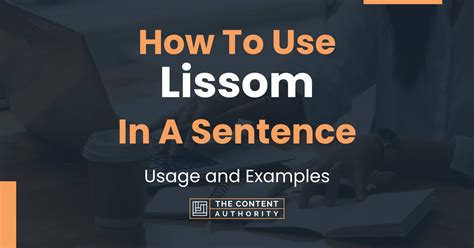 LISSOM Definition & Usage Examples .